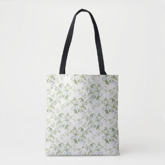 Tas van saliegroene chintz met Engelse bloemenprin