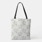Tas van saliegroene chintz met Engelse bloemenprin (Achterkant)