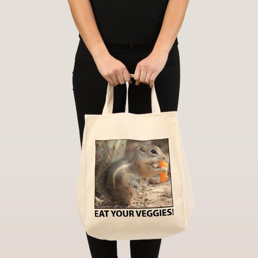 Tas Veggie Loving Squirrel Canvas (Voorkant (product))