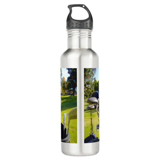 Tas vol golfclubs, waterfles waterfles  (Achterkant)