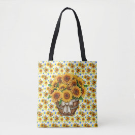 Tas Vol Zonnebloemen Boodschappentas