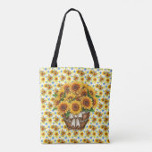 Tas Vol Zonnebloemen Boodschappentas (Achterkant)