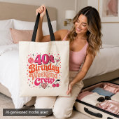 Tas voor 40e verjaardagsweekend crew retro feest