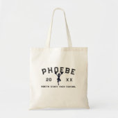 Tas voor afgestudeerde sporter met eigen letter (Voorkant)
