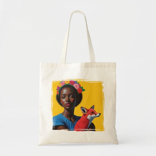 Tas voor Afrikaanse vrouw en vos (Voorkant)