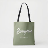 Tas voor bruidsmeisje saliegroen bruiloftstassen (Voorkant)