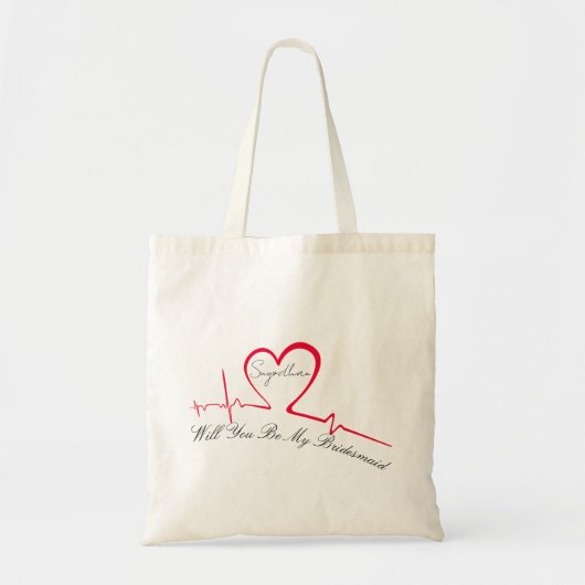 Tas voor bruidsmeisje voorstel reddingslijn bruilo (Voorkant)