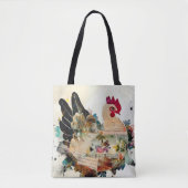 Tas voor Chicken Mixed Media Art Collage (Voorkant)
