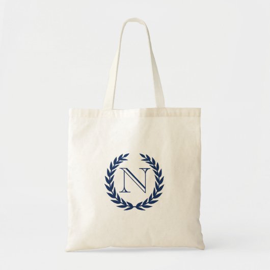 Tas voor de begroting van Navy Crest Monogram (Voorkant)