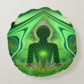 Tas voor Hart Chakra Rond Kussen (Achterkant)