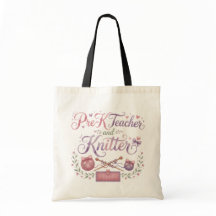 Tas voor kleuterleidster en breister