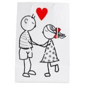 Tas voor koppel cadeau medium cadeauzakje (Achterkant)