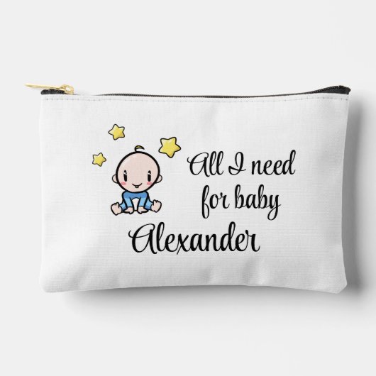 Tas voor onderweg, baby jongen, gepersonaliseerd  (Voorkant)