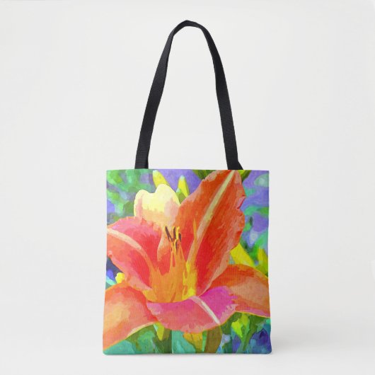 Tas voor Oranje Lily Waterverf All-Over-Print (Voorkant)