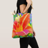 Tas voor Oranje Lily Waterverf All-Over-Print (Dichtbij)