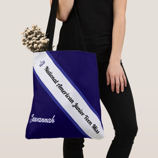 Tas voor schoonheidskoningin met douchesash en kro (Dichtbij)