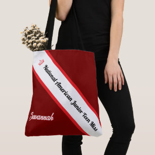 Tas voor schoonheidswedstrijd met douchesash en kr