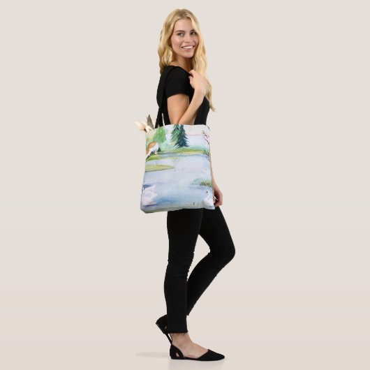Tas Waterverf bij het Swan Lake (Op model)