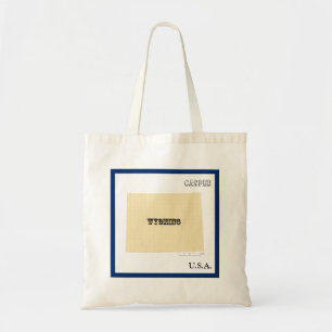 Tas - Wyoming Staatskaart met Stad