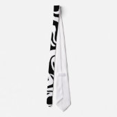 Tas zwart-wit stijl abstract stropdas (Achterkant)