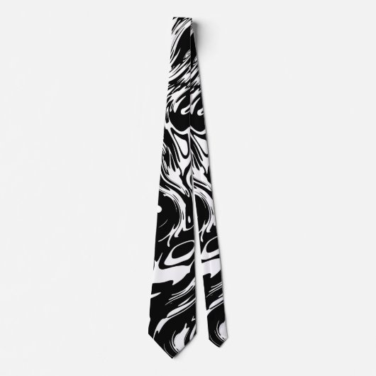 Tas zwart-wit stijl abstract stropdas (Voorkant)