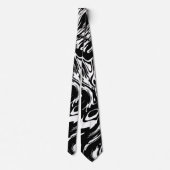 Tas zwart-wit stijl abstract stropdas (Achterkant)