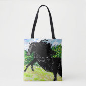 Tas: ZWARTE STALLION Tote Bag (Voorkant)