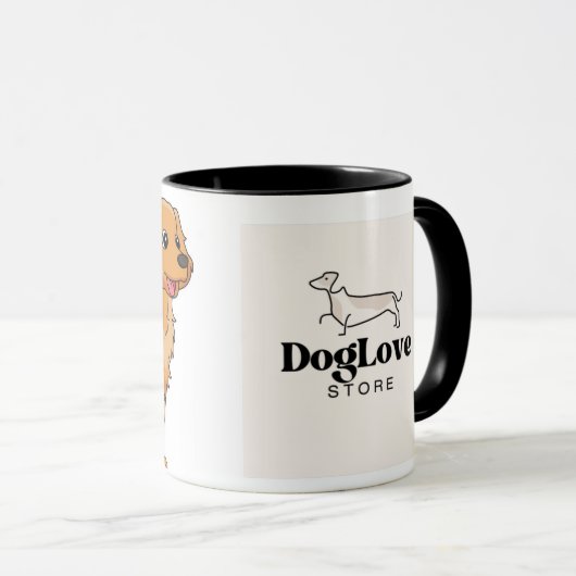 Tasa personalizada DogLove Mok (Voorkant rechts)