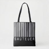 Tasche "SAUTEUER" Barcode Weiß Tote Bag (Voorkant)