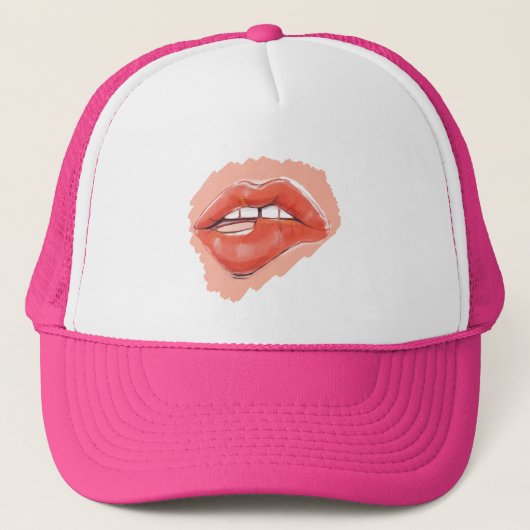 Taserlip bijten trucker pet (Voorkant)