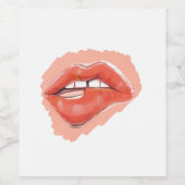 Taserlip bijtend hout wijn etiket (Enkel label)