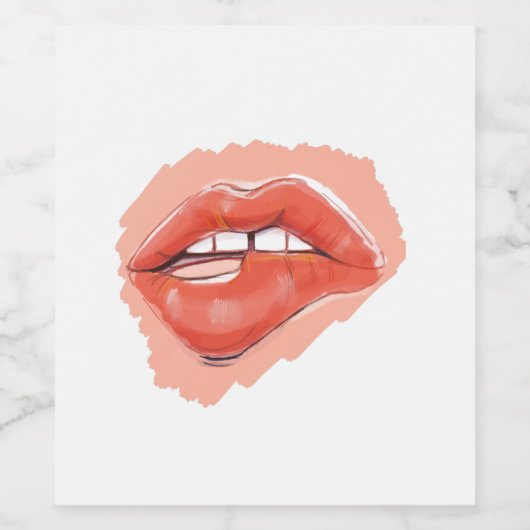 Taserlip bijtend hout wijn etiket (Enkel label)