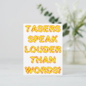 Tasers spreken luider dan woorden briefkaart (Staand voorkant)