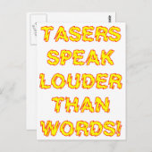 Tasers spreken luider dan woorden briefkaart (Voorkant / Achterkant)