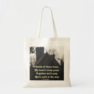 Tasgedicht Ode om te bidden door Ladee Basset Tote Bag