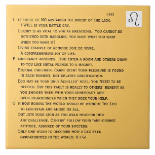 Tash Leo Tile Tegeltje