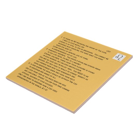 Tash Leo Tile Tegeltje (Zijkant)