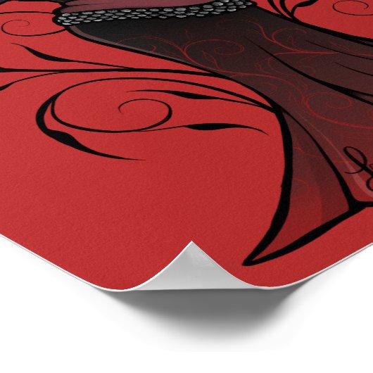 Tasha Red Belly Dancer Poster (Hoek)