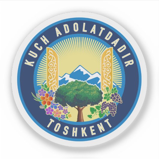 Tashkent stadszegel, Oezbekistan Sticker (Voorkant)