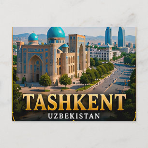 Tashkent Tijdloze Architectuur en Modern Oezbekist Briefkaart