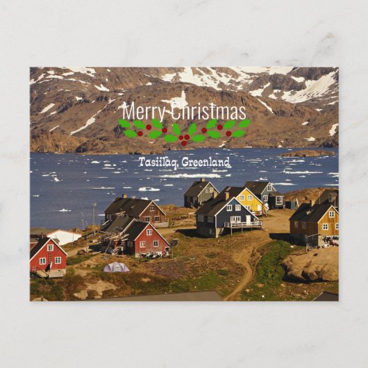 Tasiilaq, Groenland - Kerstgroeten Briefkaart (Voorkant)