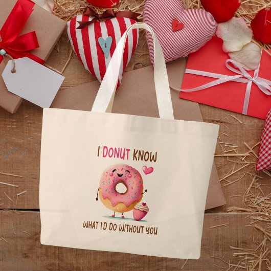 Tasje '2-Side Cute Donut Bridesmaid Proposal Tote Grote Tote Bag