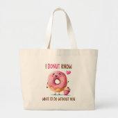 Tasje '2-Side Cute Donut Bridesmaid Proposal Tote Grote Tote Bag (Voorkant)