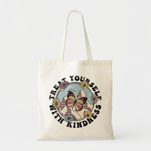 Tasje 'Behandel jezelf met vriendelijkheid' Zelf Tote Bag