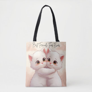 Tasje Best Friends For Ever - Knuffelende Kawa's Tote Bag