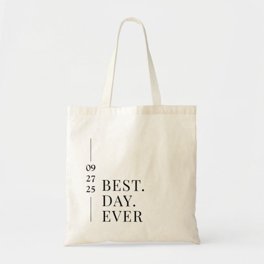 Tasje 'Beste dag ooit' voor trouwfeest welkom Tote Bag (Voorkant)