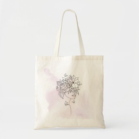 Tasje 'Bloom and Breathe' Tote Bag (Voorkant)