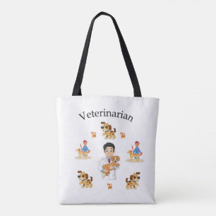 Tasje, dierenarts honden katten dieren tote bag
