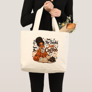 Tasje 'Geen Streken, Alleen Koffie' Muziekleraar C Grote Tote Bag
