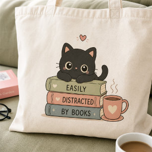 Tasje 'Gemakkelijk Afgeleid door Boeken' met Cute Tote Bag